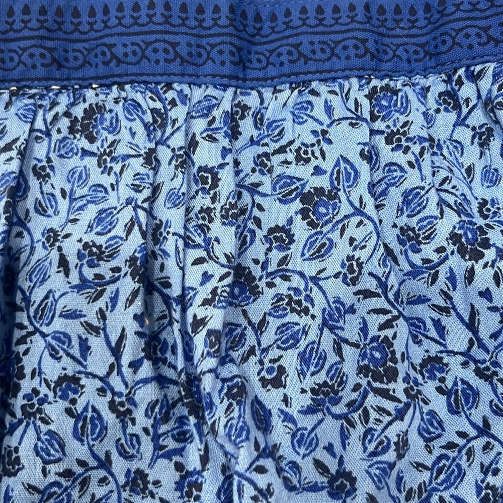 Old Navy Floral Puff-Sleeve Mini Swing Dress | Blue Blossoms | Size Large NWT - Picture 12 of 13